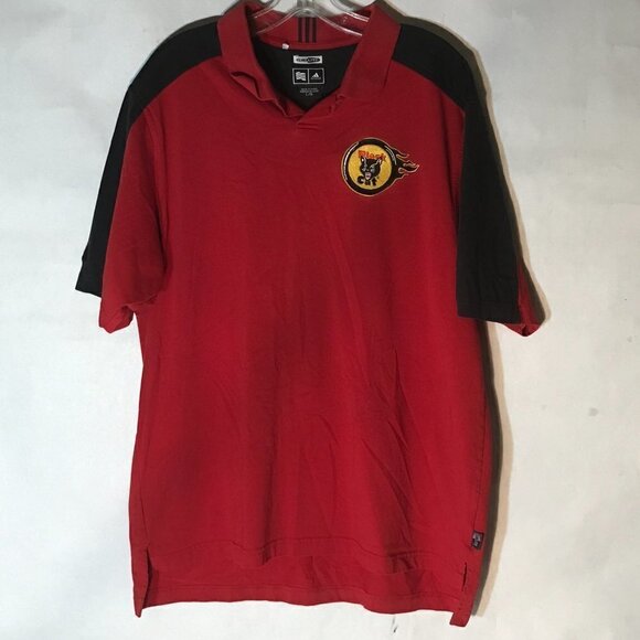 Adidas Large Athletic Polo Short Sleeve Climalite Shirt - Picture 3 of 9
